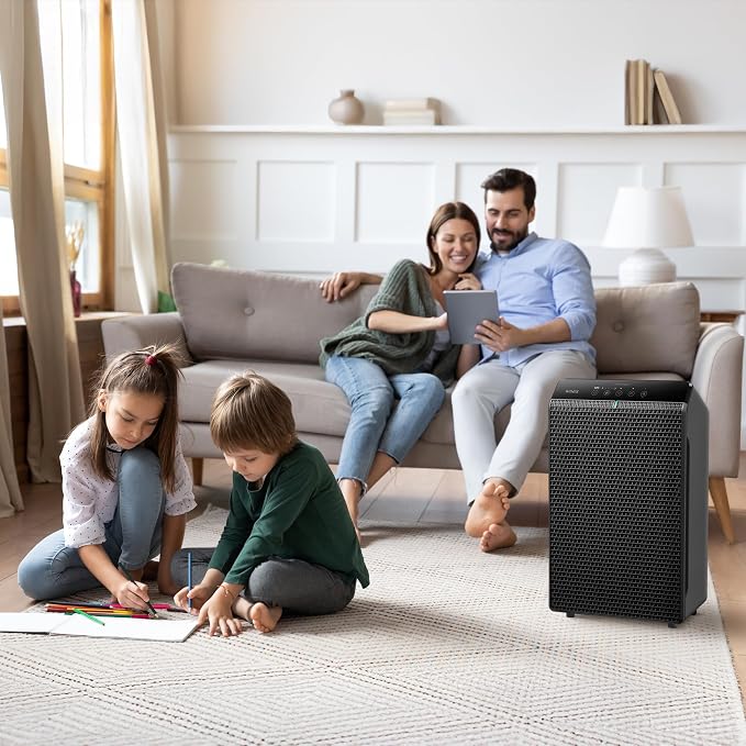 WINIX 5520 Air Purifier for Home Large Room Up to 1882 Ft² in 1 Hr With Air Quality Monitor, True HEPA, High Deodorization Carbon Filter and Auto Mode, Captures Pet Allergies, Smoke, Dust.