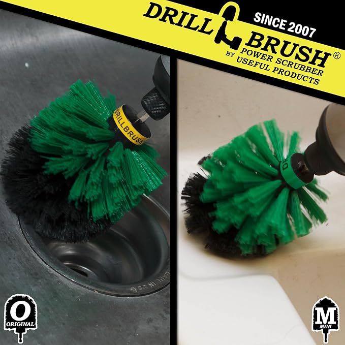 Drill Brush Household Cleaner - Kitchen Sink Scrub Brush - Frying Pan Brush | Drill Powered Kitchen Cleaning Supplies - Kitchen Scrubbing Accessories - Oven Cleaning Tool - Stovetop Scrubber Brushes