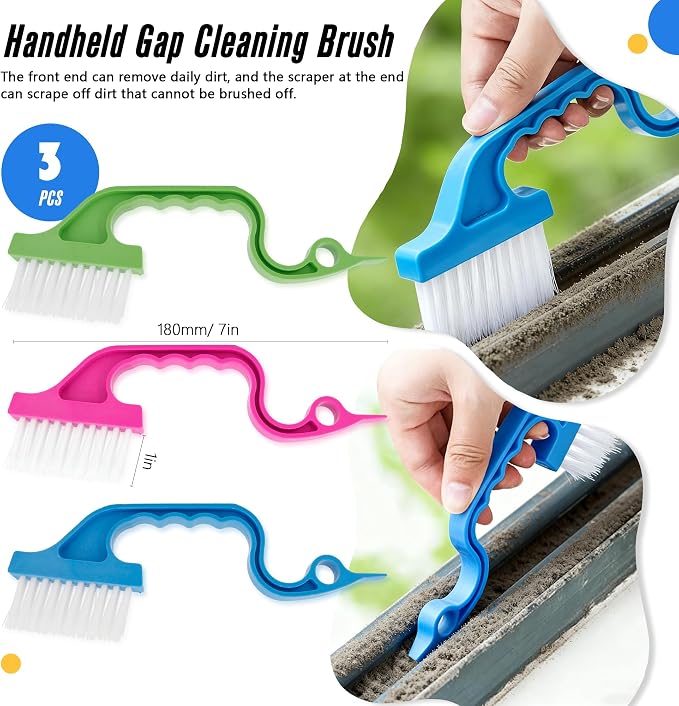 15Pcs Crevice Cleaning Brush Groove Gap Hard Bristle Cleaning Tool Small Clean Brush for Cleaning Sink Toilet Kitchen Door Window Track Cup Teapot