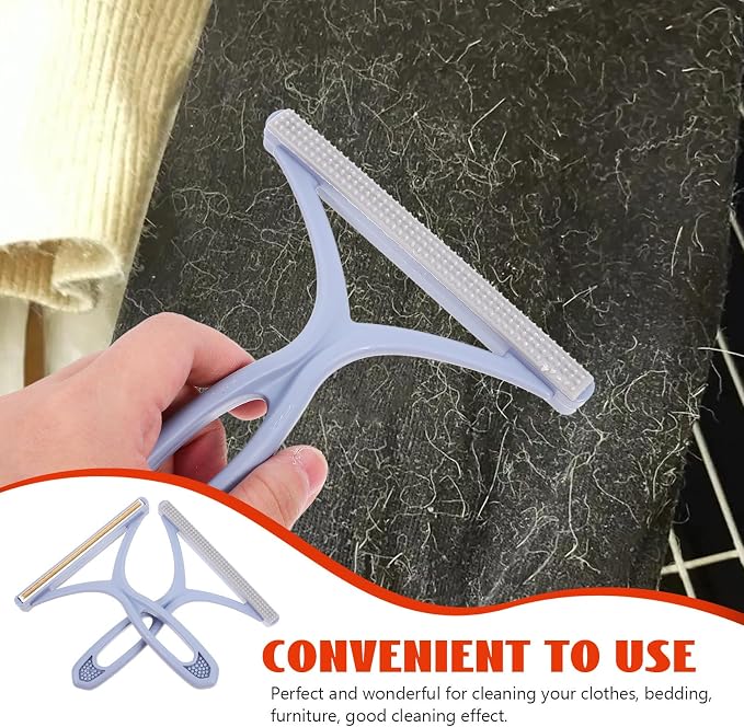 Yardwe 2pcs Pet Hair Remover and Lint Remover for Clothes and Sweaters Portable Fabric Pilling Tool Blue Static Electrostatic Fluff for Household Laundry and Carpet Hair Removal