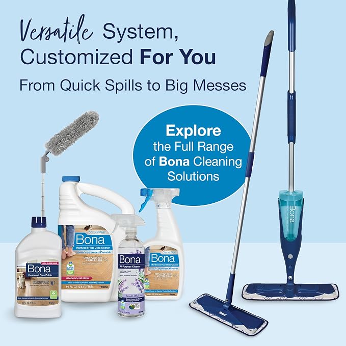 Bona PowerPlus Hardwood Floor Deep Cleaner Refill - 128 fl oz - Refill for Bona Spray Mops and Spray Bottles - Residue-Free Floor Cleaning Solution for Wood Floors | Refill for Bona Spray Mops and Spray Bottles - Residue-Free Floor Cleaning Solution fo...