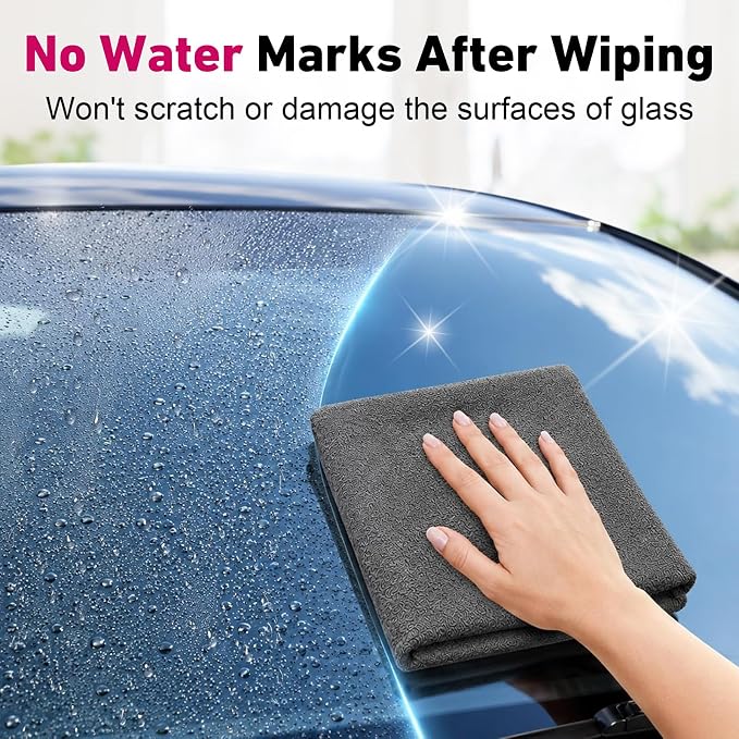12PC Magic Cloth,Magic Cleaning Cloth, Reusable Microfiber Cleaning Cloth | Made of Thickened Microfiber, Lint-Free & Streak-Free, Reusable for Kitchen, Glass, Car Windows & More