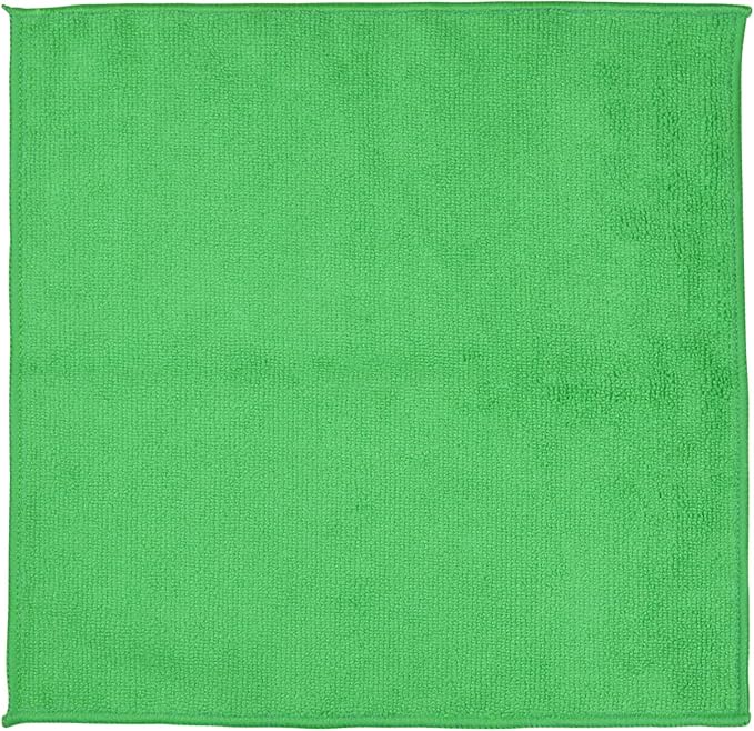 1- Piece Microfiber Cleaning Cloth, Reusable, Grass Green, 11.8 x 11.8 in | Cleaning Rags, Highly Absorbent Microfiber Towels for Home and Kitchen, Car, Bathroom