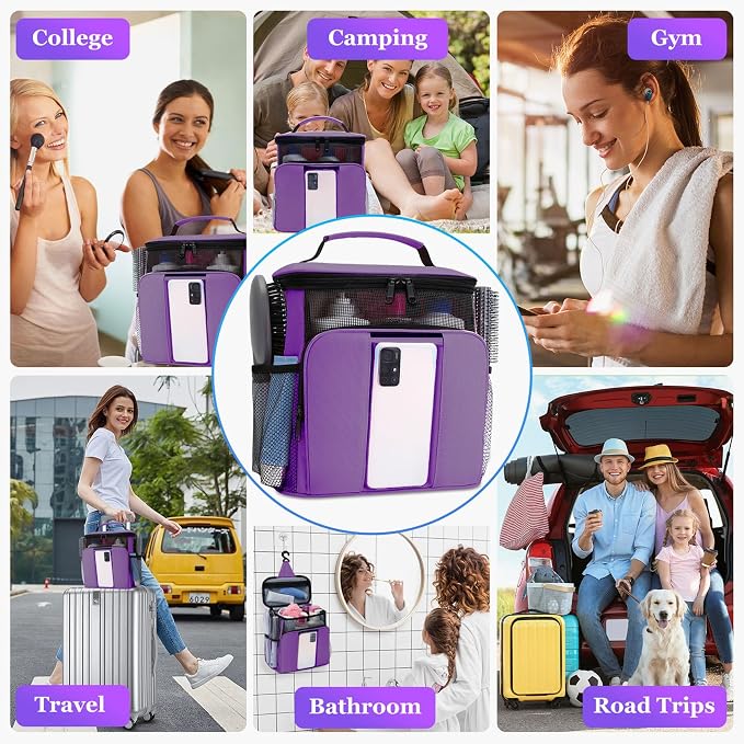 Dorm Room Essentials for College Students Girls Boys Guys, Shower Caddy | Travel Essentials Hanging Toiletry Bags for Traveling Women Men,Mesh Shower Caddies Portable for Camping,Gifts for Christmas