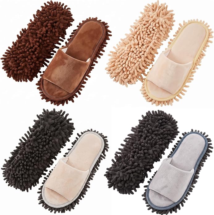 Jecery 4 Pair Microfiber Mop Slipper