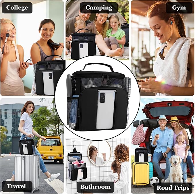 Dorm Room Essentials for College Students Girls Boys Guys, Shower Caddy | Travel Essentials Hanging Toiletry Bags for Traveling Women Men,Mesh Shower Caddies Portable for Camping,Gifts for Christmas