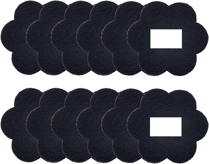 12 Pack Universal Stick-on Trash Can Odor Absorbing Filters Refills | Activated Charcoal Deodorizer for Trash Cans, Compost Buckets, Countertop and Recycle Bin (Flower), Long-Lasting Odor Control