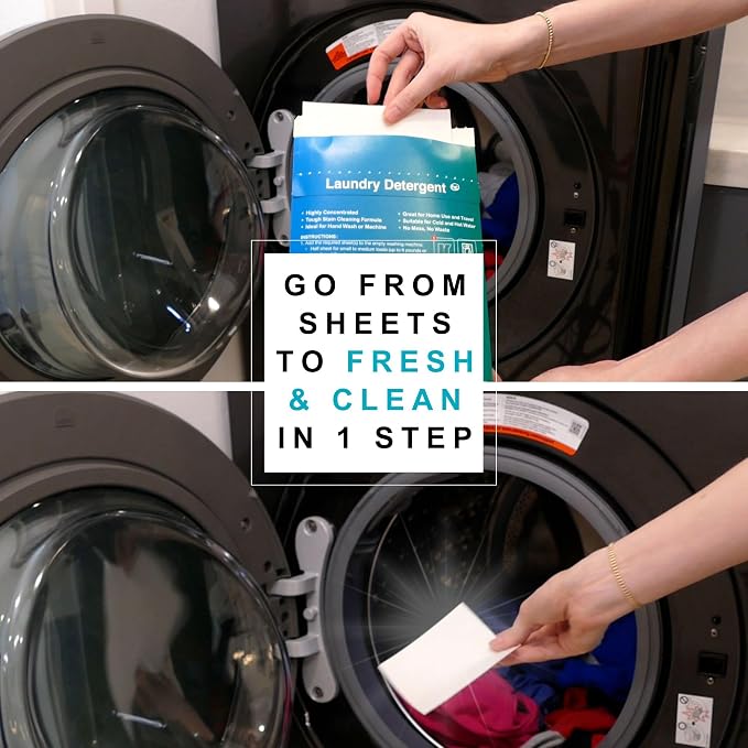 Sample Pack: Concentrated Dissolvable Cleaning Sheets | 1 Laundry, 1 Toilet Cleaner, 1 Floor Cleaner, & 1 Foaming Hand Soap Sheet, Compostable, and Sustainable Cleaning