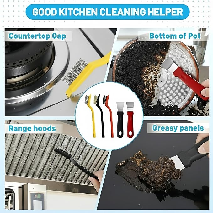 23Pcs Crevice Cleaning Brush Set, Hard Bristle Scrub Brushes Tools for Gaps | Deep Cleaning Window Groove Cleaning Brush, Grout Brush for Tile Lines, Sliding Door, Sill, Shutter, Bottle, Corner, Sink