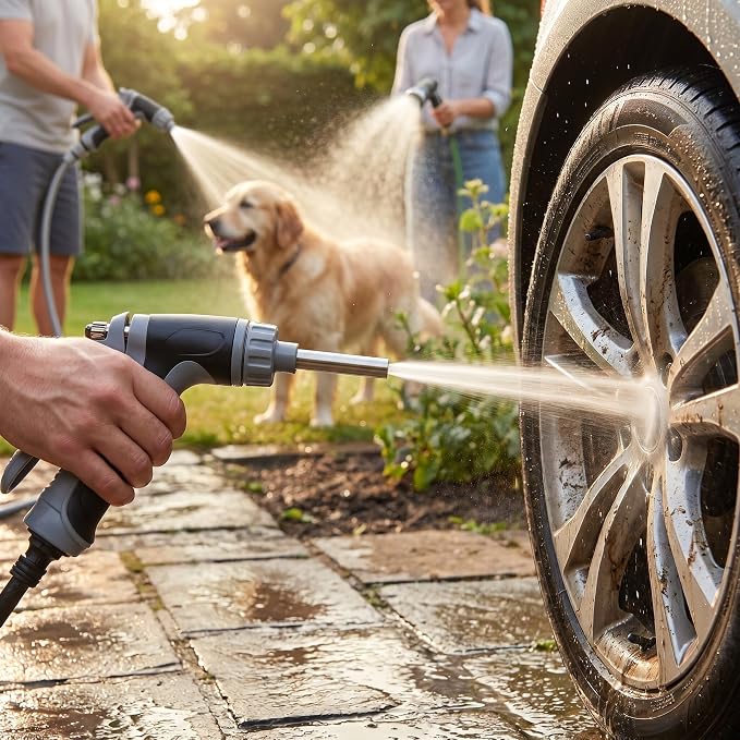 Hose Hawk pro Pressure Washer, Handheld Power Washer with 360° Rotating for Three Spray Modes, Blast Away Dirt Instantly Stainless Steel Universal Hose Fit, Tool Free Install for Patio Car