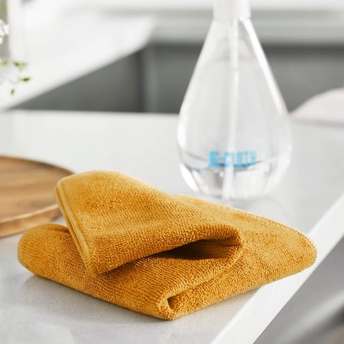 E-Cloth Microfiber Cloth, World's Leading Premium Microfiber Cleaning Cloth, Twice as Durable as Competition, 1 Year Guarantee, Ideal for Kitchen, Countertops, Sinks, and Bathrooms, Orange, 1 Pack