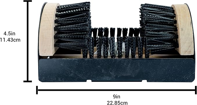 Cadillac Boot Scrubber Shoe Brush, Mountable Boot Cleaner | Indoor & Outdoor Scraper & Buffer, For Work Footwear & Sneakers