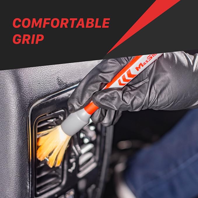 Maxshine Small #10 Universal Ultra Soft Detailing Brush – Professional Brush for Interior, Exterior, Leather Seats, Engine Bay & Wheels – Premium Car Care Detailing Tool