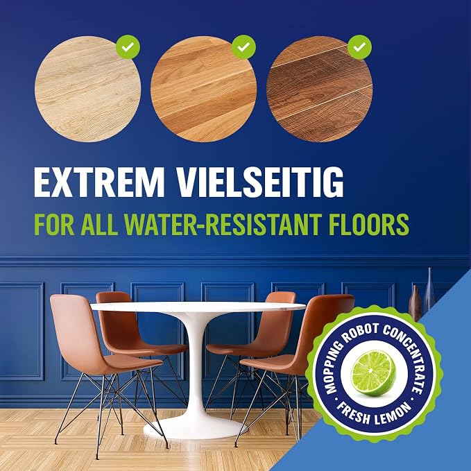 WoldoClean Wood Floor Cleaner for Robot Mops 25.36 fl.oz - pH-Neutral & Streak-Free, Compatible with Roborock, Dreame, Roomba, Tineco, Hardwood & Laminate Concentrate