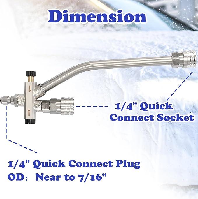 Tool Daily Short Pressure Washer Gun with Foam Cannon Dual Connector | 1/4 Inch Quick Connect, 5 Power Washer Spray Nozzle Tips, 1 Liter Soap Cannon