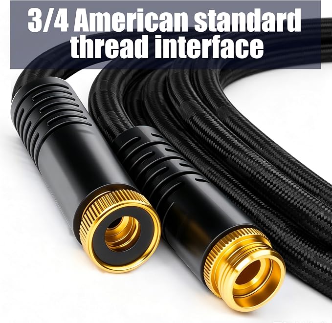 10ft Garden Hose Lightweight Water Hose for RV Balcony Bathroom 3 Layer Anti Kink Leakproof Outdoor Hose
