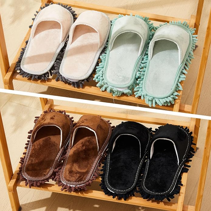 Jecery 4 Pair Microfiber Mop Slipper