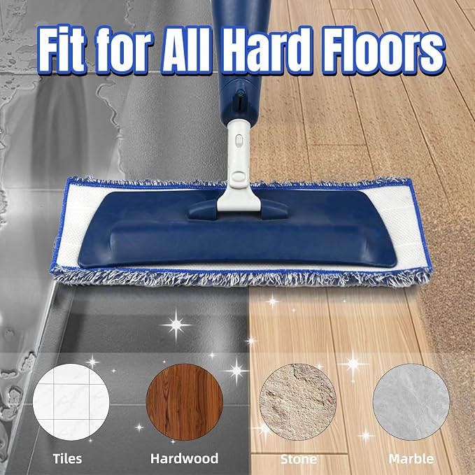 3 Pack Microfiber Dusting Pad for Bona Family of Mops | Washable & Reusable Pads for Bona Hardwood Floor Cleaner Mop, Mop Pads Refill for Hard Surface Floors
