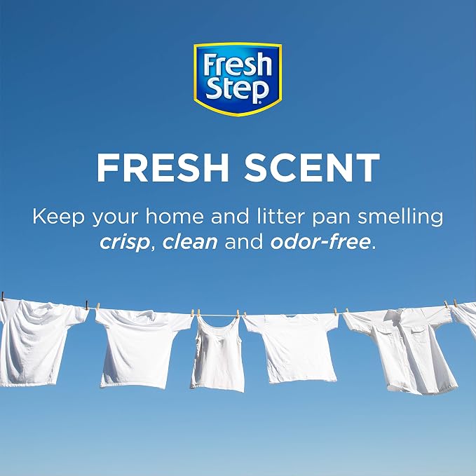 Fresh Step Cat Litter Crystals Deodorizer, Fresh Scent, 15 Oz | Non-toxic crystals neutralize odor at the source in any litter box, keeps home areas smelling fresh