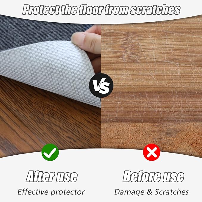 Sycoodeal Office Chair Mat for Hardwood Floor,Office Computer Gaming Chair Mat for Tile Floor,Large Floor Protector Rug,Anti-Slip,Easy to Clean,Grey(48"x60")
