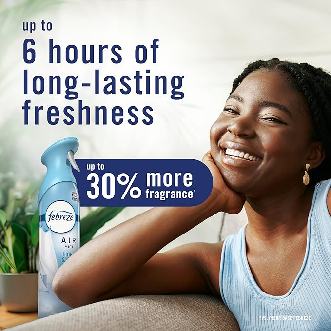 Febreze Air Mist, Air Freshener Spray, Odor Fighting Room Spray, Deodorizer for Home Bathroom Kitchen Office Apartment Dorm Room Classroom, Hawaiian Aloha, 8.1oz, 6ct