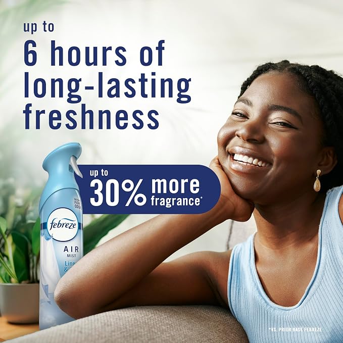 Febreze Air Mist, Air Freshener Spray, Odor Fighting Room Spray, Deodorizer for Home Bathroom Kitchen Office Apartment Dorm Room Classroom, Tropical Blend, 8.1oz, 2ct