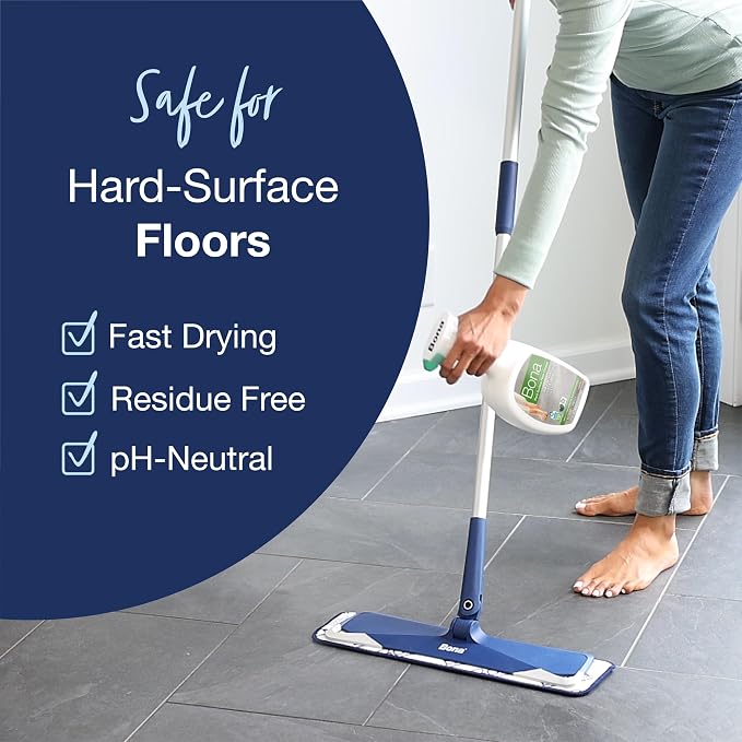 Bona Multi-Surface Floor Cleaner Spray - 32 fl oz - Unscented - Refillable | Residue-Free Floor Cleaning Solution for Stone, Tile, Laminate, and Vinyl Floors