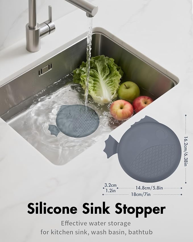 Kitchen Sink Drain Strainer Stopper,Patented Reversible Chain Mesh Basket | Kitchen Sink Accessories,Easy Clean,Fast Drainage,Rust-Proof,Odor-Blocking Seal,4.4" Large Capacity Food Catcher,Anti-Clog