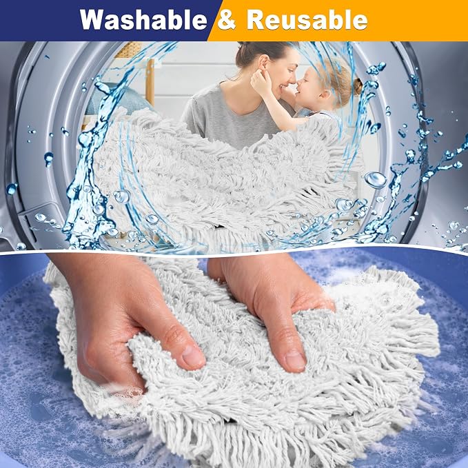 41" Commercial Dust Mop Replacement Pads Refills | Reusable Washable, Industrial Cotton Head, for Janitors Warehouse Gym School Floor Cleaning, Only Fit for B0FN7JTZDK
