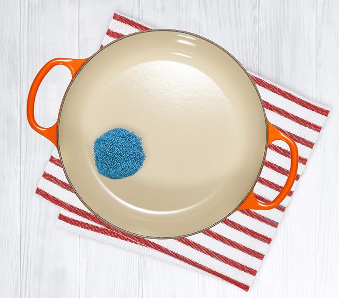 HIC Kitchen Scratch Resistant and Non-Stick Scouring Pad and Dish Scrubbers, Set of 9