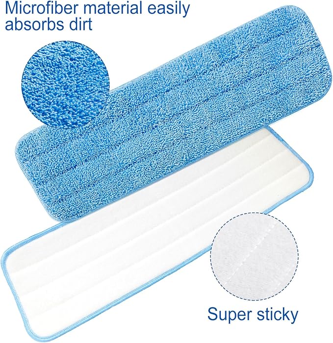 80 Pack Microfiber Mop Pads Machine Washable Flat Mop Head Replace | Reusable for Hardwood Floors and Hard Surfaces, Deep Scrubbing Design, Household Cleaning Replacement, Flat Head Compatible