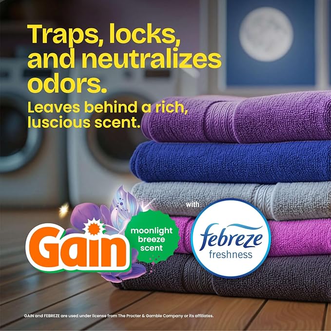 Glad ForceFlex Tall Kitchen Trash Bags, 13 Gal, Gain Moonlight Breeze, 100 Ct (Package May Vary)