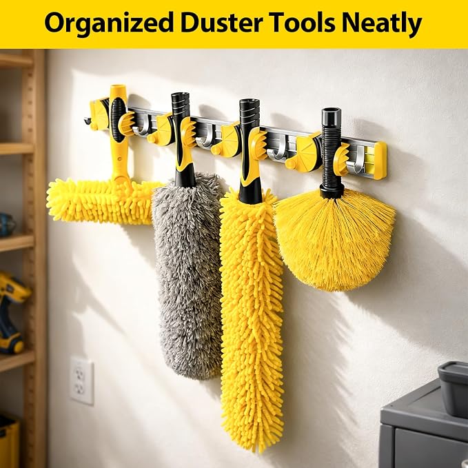 25 Foot High Ceiling Duster Kits with 4.5-18ft Heavy Duty Extension Pole | High Reach Duster for Cleaning, Microfiber Feather Duster, Cobweb Duster, Ceiling Fan Duster, Window Squeegee & Cleaner