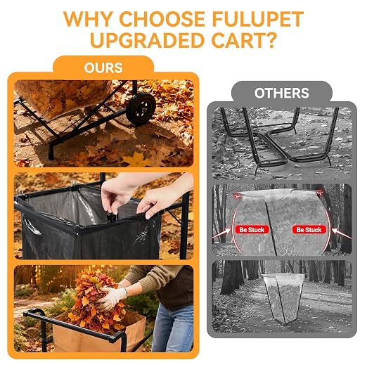 Trash Bag Holder and Metal Leaf Bag Holder for 35-50 Gallon Yard Waste, Adjustable Collapsible Heavy Duty Lawn Bag Stand for Gardening, Camping, Recycling and Outdoor Cleanup (Standard Model)