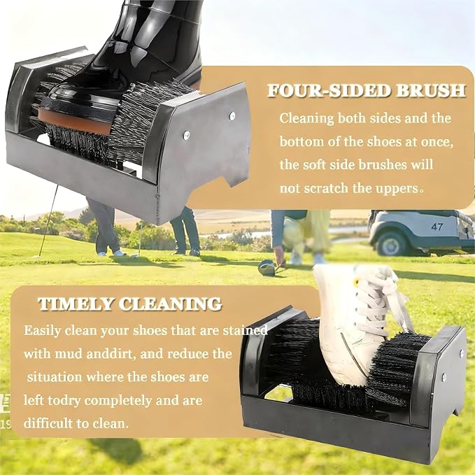 Boot Scrubber Heavy-Duty Outdoor Shoe Scraper Brush, Mud Cleaning Tool with Handle, Effective Mud Remover for Front Door Entry, Farmhouse Garden