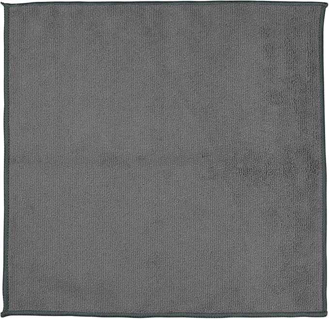 1-Piece Microfiber Cleaning Cloth, Reusable, Grey 11.8 x 11.8 in | Cleaning Rags, Highly Absorbent Microfiber Towels for Home and Kitchen, Car, Bathroom
