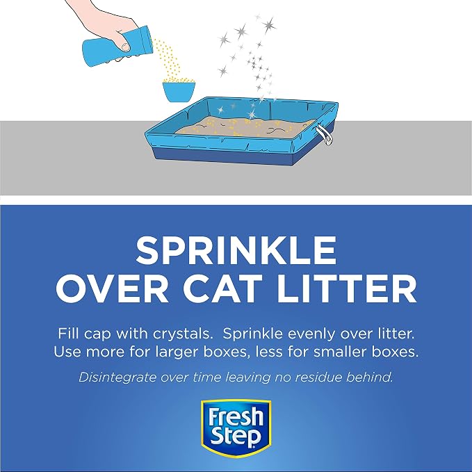 Fresh Step Cat Litter Crystals Deodorizer, Summer Breeze Scent, 70 Oz | Non-toxic crystals, summer breeze scent, odor neutralizing, any litter box