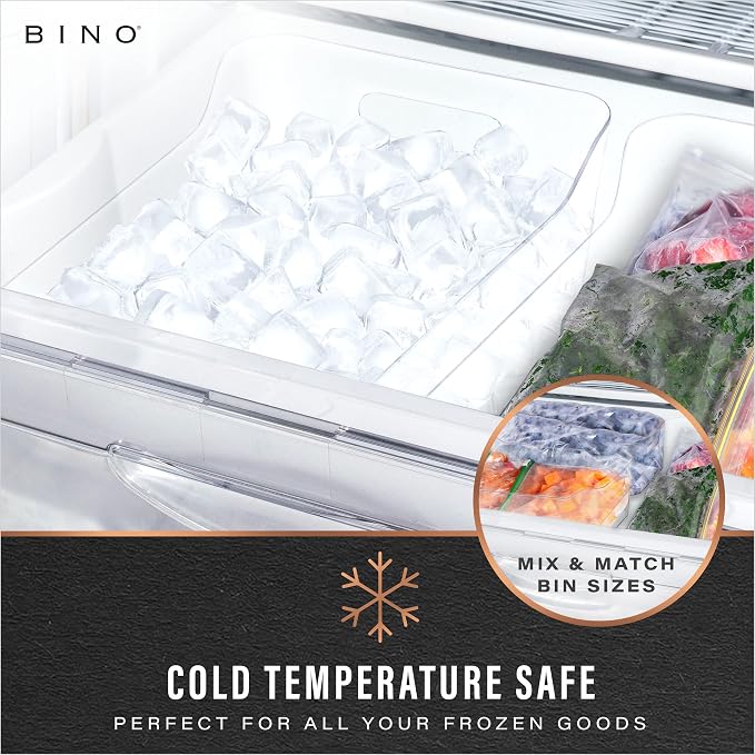 BINO | The SOHO Collection Plastic Storage Bins, X-Small - 2 Pack, Clear | Pantry and Fridge Organizer Containers, Kitchen Cabinet and Medicine Cabinet Bins