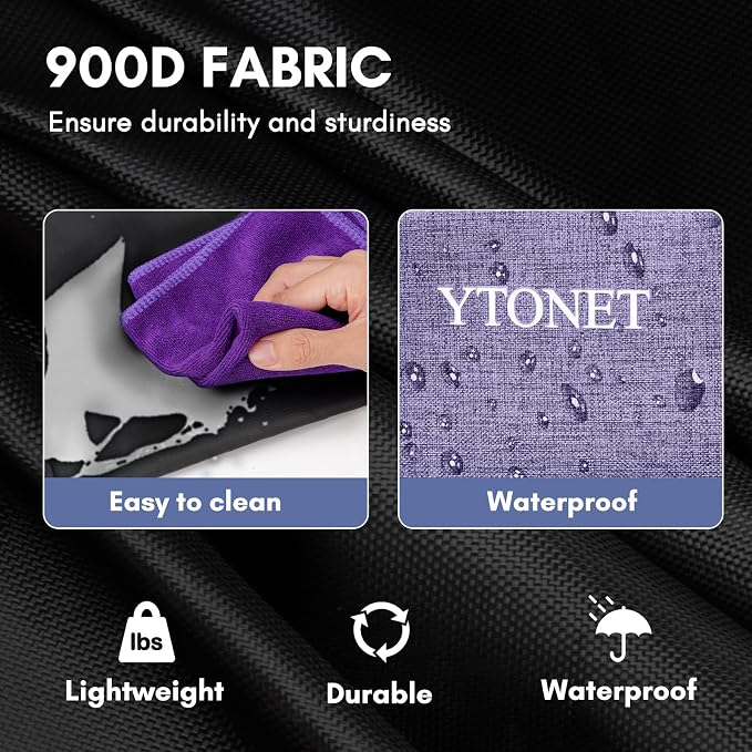 Ytonet Cleaning Caddy, Wearable Cleaning Supplies Organizer with 4 Dividers | Large Cleaning Bag for Cleaning Supplies with Handle and Shoulder Straps, Versatile Cleaning Tote for Housekeepers, Purple