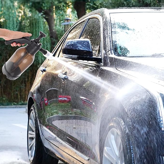 Veemoon Car Foam Sprayer with Pressurized Bottle, High-Pressure Pump Sprayer for Car Wash Detailing and Brake Cleaning, Portable Automotive Foam Gun for Professional Use
