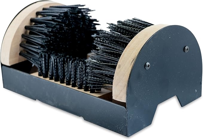 Cadillac Boot Scrubber Shoe Brush, Mountable Boot Cleaner | Indoor & Outdoor Scraper & Buffer, For Work Footwear & Sneakers
