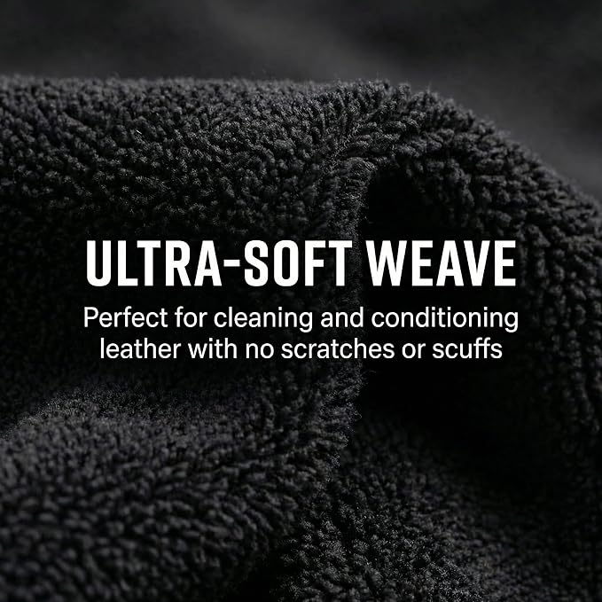 Bickmore Lint-Free Application Cloth 2-Pack for Leather Care | Scratch-free microfiber towels for smooth cleaner, conditioner and polish application.