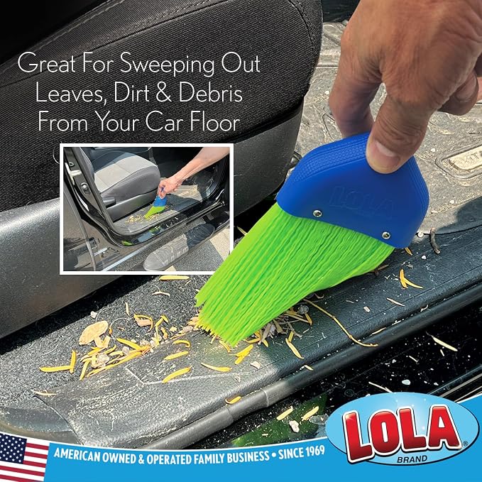 LOLA Whisk Broom, Hand Brush, 72 Pack Durable Bristles, Whisks Away Dirt & Debris, Compact, Hang Hole for Easy Storage, Indoor/Outdoor