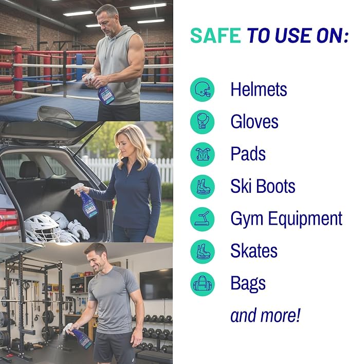 Vapor Fresh Sports Gear Cleaner and Deodorizer Spray, 16oz (3 Pack) | Sports odor eliminator, Boxing gloves, Sports pads, Helmets, Gym bags, Gym equipment