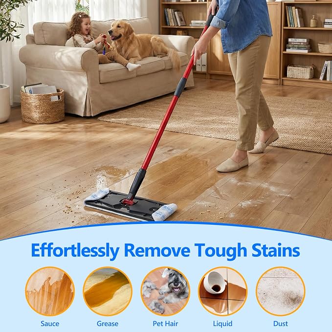 20 Pack Mop Replacement Pads for O Cedar H2pro Flat Mops,Mop Pads for O-Cedar Mop Refills,Washable and Reusable Microfiber Mops Pad Compatible with Ocedar Flat Head