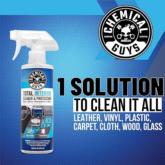 Chemical Guys, 9-Piece Interior Car Cleaning Kit, Cleaner, Gel, Brushes | Sticky Icky Car Cleaning Gel, detailing brushes, and microfiber towels, complete car interior cleaning and refresh bundle
