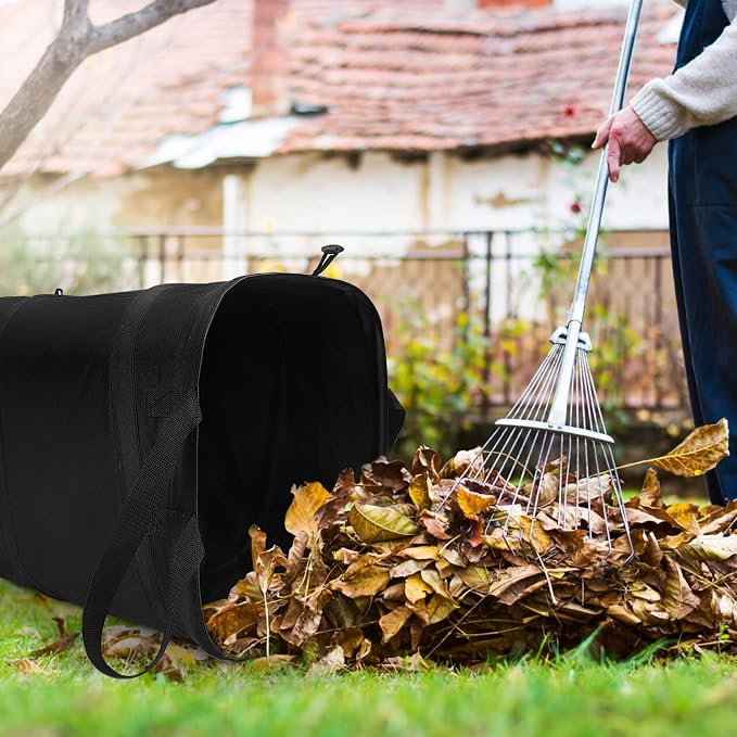 YUDI & GARDEN 19 Gallon Square Collapsible Yard Waste Bin | Collapsible Trash Can for Collecting Weeds, Leaf, Yard, Camping and Party Waste