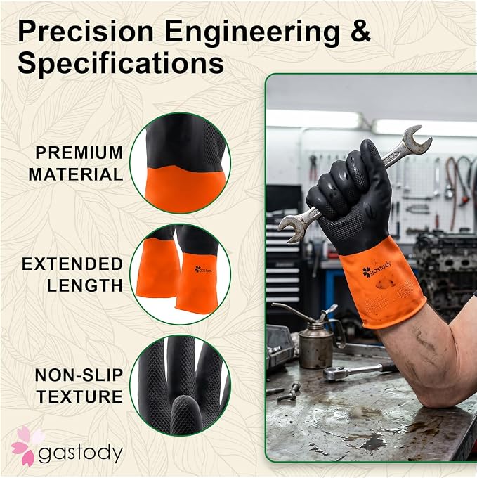 Gastody™ - Chemical Resistant Gloves, Reusable,Heavy Duty Safety Work Gloves,Resist Acid,Oil,Alkali - S-M-L-XL-XXL Size