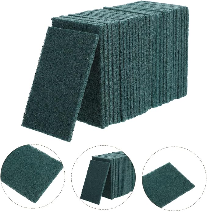 Cabilock 30pcs Multi-Purpose Reusable Scouring Pads for Kitchen Non-Scratch Dishwashing Scrubber for Pots Pans Dishes for Household Cleaning Tasks