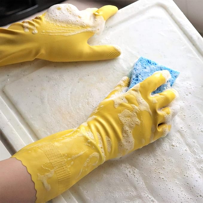 Playtex HandSaver Reuseable Rubber Cleaning Gloves (Large, Pack - 1), Everyday Protection Reusable Household Gloves